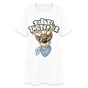 Reindeer Dirndl Inspector Traditional Shirt - Women’s T-Shirt Dress - white - Front