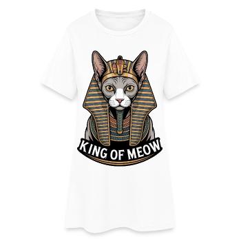 King of Meow - Women’s T-Shirt Dress - white - Front