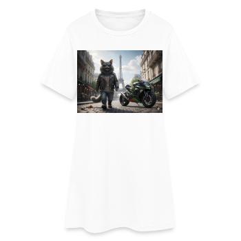 LC banana shirt’s colections - Robe T-shirt Femme - blanc - Devant