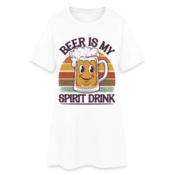 La bière est mon spiritueux boire Illustration amusante - Robe T-shirt Femme - blanc - Devant