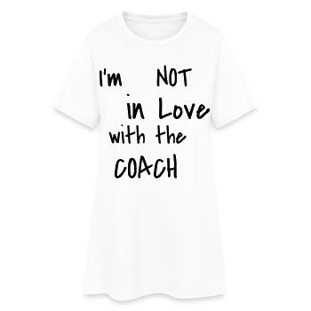 Je ne suis pas amoureux de l'entraîneur - Robe T-shirt Femme - blanc - Devant