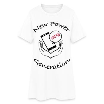 New Power Generation Love Message Design - Frauen T-Shirt-Kleid - Weiß - Vorne