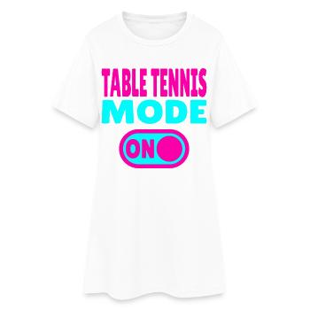 Mode tennis de table activé – Style de vie ping-pong - Robe T-shirt Femme - blanc - Devant