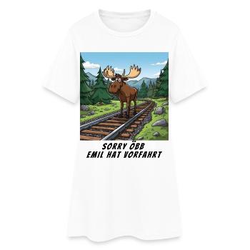 Désolé train - Emil a la priorité ici - Robe T-shirt Femme - blanc - Devant