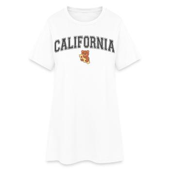 California and Cute Bear - Women’s T-Shirt Dress - white - Front
