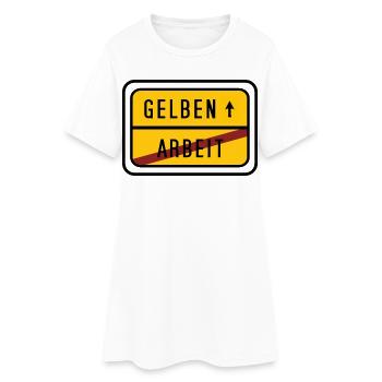 Fraude au temps de travail – Bouclier anti-travail - Robe T-shirt Femme - blanc - Devant