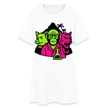 Strange Island - Women’s T-Shirt Dress - white - Front