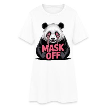 Masque sans panda - Robe T-shirt Femme - blanc - Devant