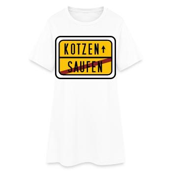 Vomir en buvant - Funny Malle Party Design - Robe T-shirt Femme - blanc - Devant