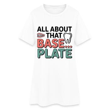 Plaque de base de technicien de laboratoire dentaire - Robe T-shirt Femme - blanc - Devant