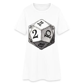 Dés avec des numéros médiévaux – Dés vintage - Robe T-shirt Femme - blanc - Devant