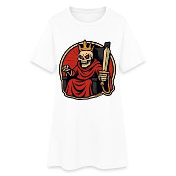 Roi squelette avec épée - Robe T-shirt Femme - blanc - Devant