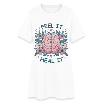 Mindset Motivation Heilung Achtsamkeit Entspannung - Frauen T-Shirt-Kleid - Weiß - Vorne