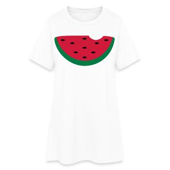 melon - Robe T-shirt Femme - blanc - Devant