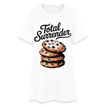 Pile de biscuits colorés avec des couleurs de bonbons - Robe T-shirt Femme - blanc - Devant