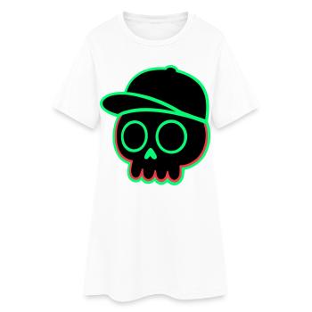 Casquette Néon - Robe T-shirt Femme - blanc - Devant