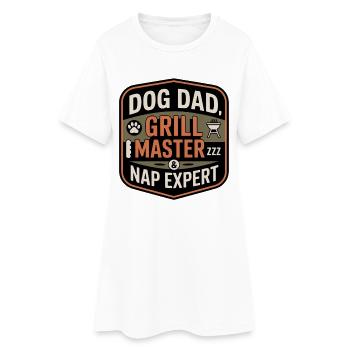 Père chien, maître du grill et professionnel du nicker - Robe T-shirt Femme - blanc - Devant
