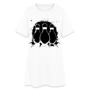 Graphiques de bowling - Robe T-shirt Femme - blanc - Devant