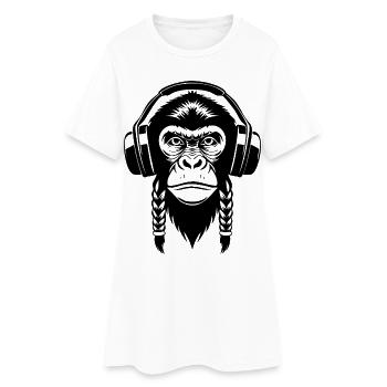 Groove Monkey Head Festival Crowd Edition Shirt - Women’s T-Shirt Dress - white - Front