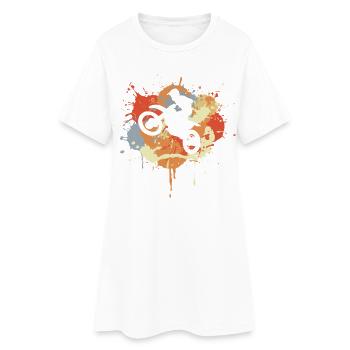 Motocross Graffiti - Robe T-shirt Femme - blanc - Devant