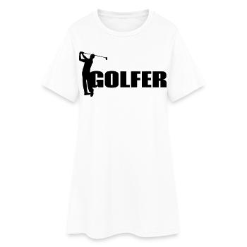Golfeur - Robe T-shirt Femme - blanc - Devant