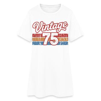 Vintage 75 Design Rétro Années 70 - Robe T-shirt Femme - blanc - Devant