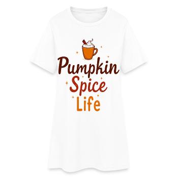 Pumpkin Spice Life Kürbis Gewürz - Women’s T-Shirt Dress - white - Front