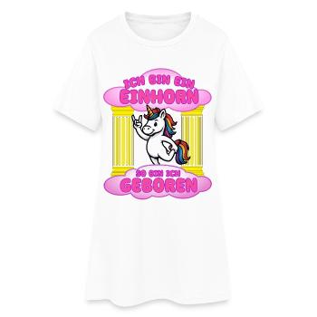 Je suis né licorne - Robe T-shirt Femme - blanc - Devant