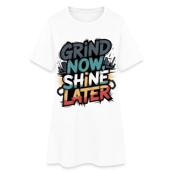 Broyer maintenant briller plus tard - Robe T-shirt Femme - blanc - Devant