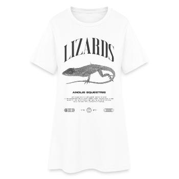 Kubanischer Ritter Anole Reptilienhalter Eidechse - Frauen T-Shirt-Kleid - Weiß - Vorne