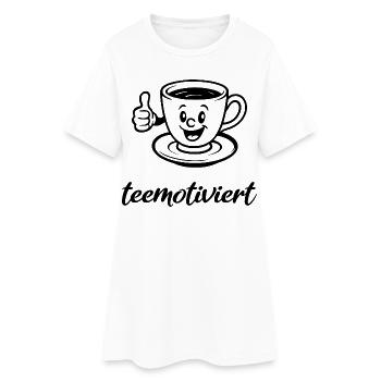 thé-motivé, tasse de thé, thé, pause thé, démotivé - Robe T-shirt Femme - blanc - Devant