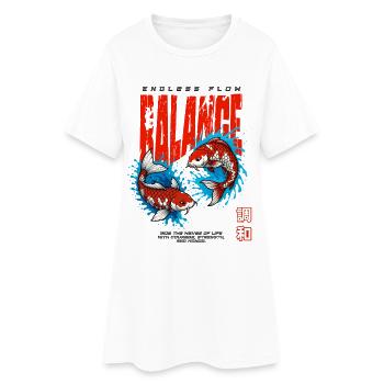Poisson Koi - Équilibre - Robe T-shirt Femme - blanc - Devant