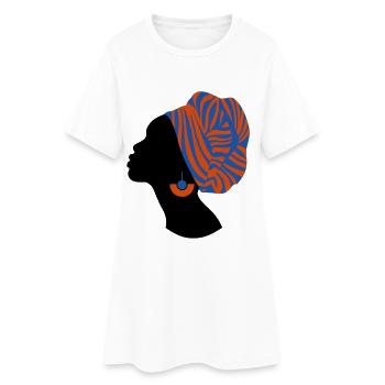 African Woman Traditional Design Africa - Women’s T-Shirt Dress - white - Front
