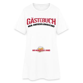 My bachelor book guestbook bachelor party fully included - Women’s T-Shirt Dress - white - Front