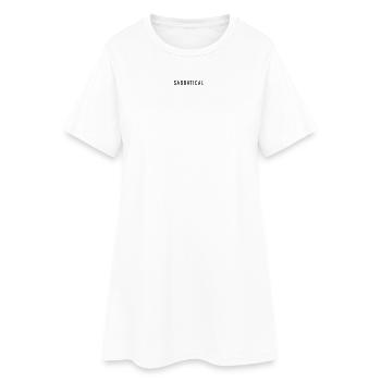 Sabbatical - Frauen T-Shirt-Kleid - Weiß - Vorne