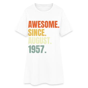 génial depuis août 1957 anniversaire - Robe T-shirt Femme - blanc - Devant
