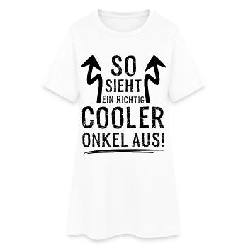 So sieht ein richtig cooler Onkel aus für Schwager - Frauen T-Shirt-Kleid - Weiß - Vorne