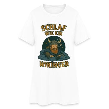 Dormez comme une chemise de nuit viking - Robe T-shirt Femme - blanc - Devant