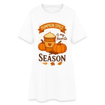 L’épice de citrouille est ma saison préférée - Robe T-shirt Femme - blanc - Devant