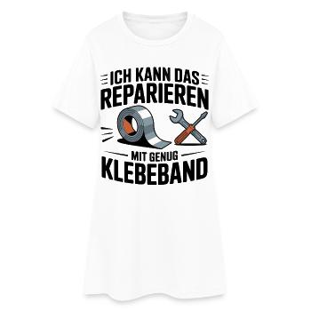 Ich kann das reparieren Klebeband - Frauen T-Shirt-Kleid - Weiß - Vorne