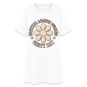 Ensemble contre le harcèlement - Robe T-shirt Femme - blanc - Devant