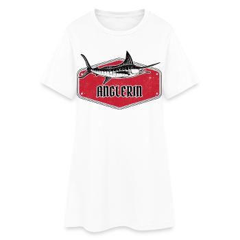Fisherman Fish USA Design Rouge - Robe T-shirt Femme - blanc - Devant