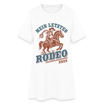 Bachelor Party 2025 - My Last Rodeo - Women’s T-Shirt Dress - white - Front