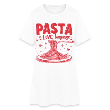 Les pâtes sont ma langue d’amour - Robe T-shirt Femme - blanc - Devant