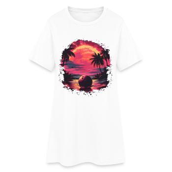 Bowling alley Steamwave - Robe T-shirt Femme - blanc - Devant