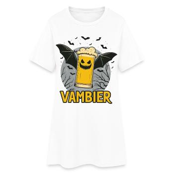 Vambier chauve-souris drôle de dicton - Robe T-shirt Femme - blanc - Devant