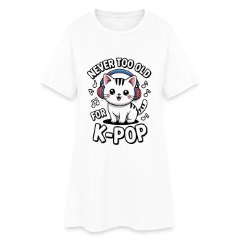 K-Pop Funny Korea Music - Women’s T-Shirt Dress - white - Front