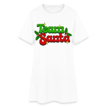 Weihnachtsmann Geschenkidee für festliche Stimmung - Frauen T-Shirt-Kleid - Weiß - Vorne