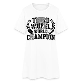 Champion du monde de la troisième roue du monde - Robe T-shirt Femme - blanc - Devant