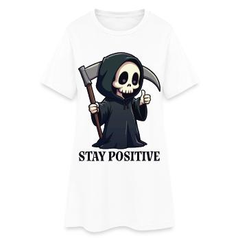 Stay Positive - Women’s T-Shirt Dress - white - Front